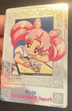 Chibi Moon PC-26 Sailor Moon Super S Hero Collection Japanese Card Silver Foil - Image 2