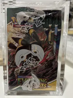 Pokemon TCG Evolving Skies Booster Box Sealed 36 Packs In Acrylic Case MINT - Image 5