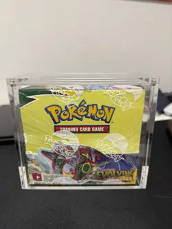 Pokemon TCG Evolving Skies Booster Box - New Sealed + Acrylic Case (36 Packs) - Image 1