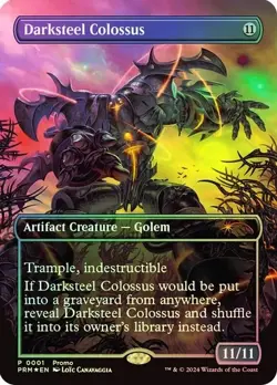 mtg magic Darksteel Colossus FOIL extended borderless ENGLISH promo DCI colosse - Image 1