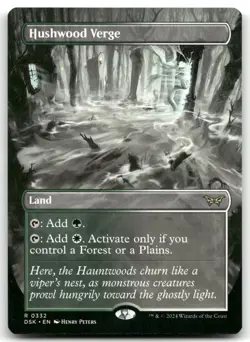 Hushwood Verge (Borderless) NM Normal R Duskmourn: House of Horror 332 - Image 1