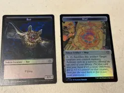 2 x mtg foil token Bat // Map, 0006/0017, Lost Caverns of Ixalan, unplayed - Image 2