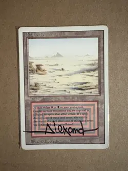 MTG Revised Badlands MP SIGNED - Image 1