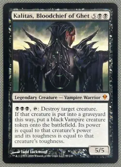 MTG Kalitas Bloodchief of Ghet Zendikar NM - Image 1