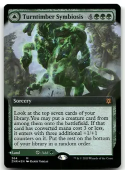 Turntimber Symbiosis (Extended Art) NM Foil M Zendikar Rising 364 - Image 1