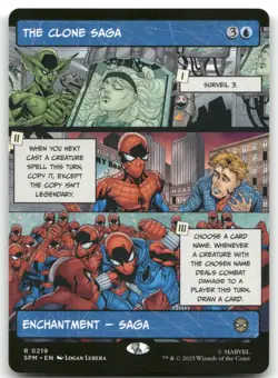 The Clone Saga (Borderless) NM Normal Enchantment — Saga R Marvel's Spider-Man 2 - Image 1