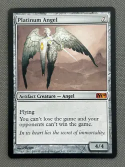 MTG Magic the Gathering PLATINUM ANGEL M10 CORE SET 2010 NM - Image 1