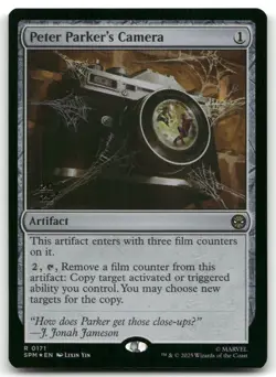 Peter Parker's Camera NM Prerelease Promo Foil R Spider-Man 171 - Image 1