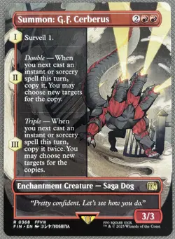 MTG - Summon: G.F. Cerberus (Borderless) - 368 / NM / English - Image 1