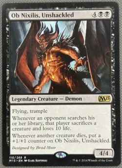Ob Nixilis, Unshackled Magic 2015 (M15) Rare LP Magic: The Gathering 110 Normal - Image 1