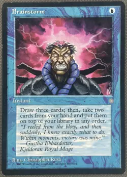 Magic The Gathering MTG BRAINSTORM Ice Age LP - Image 1