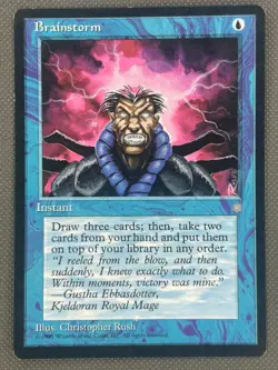 Magic The Gathering MTG BRAINSTORM Ice Age LP - Image 2