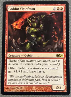 GOBLIN CHIEFTAIN - MTG - MAGIC 2012 - NM - Image 1