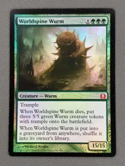 Worldspine Wurm FOIL - NM - Return To Ravnica Magic The Gathering MTG - Image 2