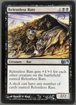 Relentless Rats Magic CORE SET 2010 NM MTG - Image 1