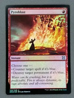 PYROBLAST FOIL Eternal Masters NM Near Mint Magic The Gathering MTG - Image 2