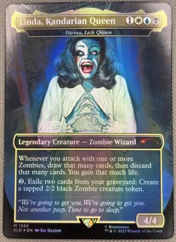 1x Linda, Kandarian Queen (Varina, Lich Queen) - Foil NM-Mint, English Secret La - Image 1