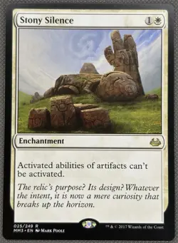 Stony Silence Modern Masters 2017 Rare NM Magic: The Gathering - Image 1