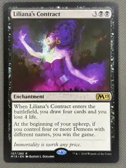 Liliana's Contract [Core Set 2019] Near Mint - Image 2