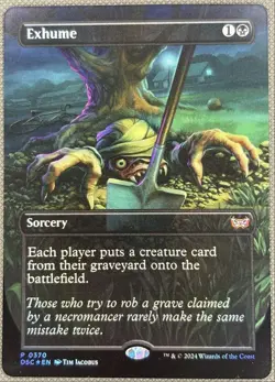 Exhume (Borderless) NM FOIL Duskmourn: House of Horror Commander 2024 - Image 1