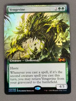 MTG - Vengevine - Foil Extended Art [NM English] BOX TOPPER - Image 2