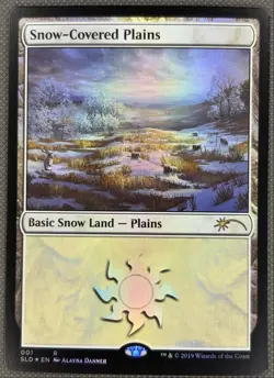 Snow-Covered Plains FOIL NM Secret Lair Drop 2019 Box/Rare #1 - Image 1