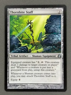Thornbite Staff - Morningtide - Uncommon - MTG - Shaman Equipment - NM/M Cond - Image 2
