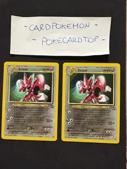 Pokemon Card X2 Scizor 33- Ita-no Holo-Black Star Wizard-Nm/mint! - Image 1