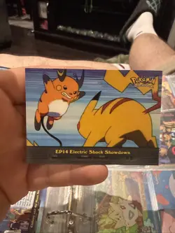 Topps Pokemon Ep 14 electric Shock Showdown TV Animation edition Nm - Image 1