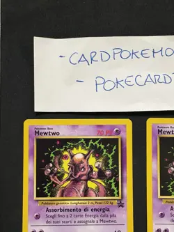 Pokemon Card X2 Mewtwo 14-Black Star Promo-Ita-black Star Wizard-No Holo-Nm/mint - Image 3