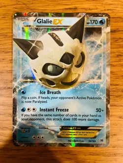 NEAR MINT! Glalie EX (34/162) XY BREAKthrough Full Art Ultra Rare Pokemon Card! - Image 1