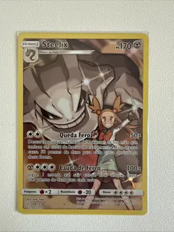Pokemon TCG Steelix Sun & Moon - Cosmic Eclipse 247/236 Holo SR NM Portugies. - Image 1