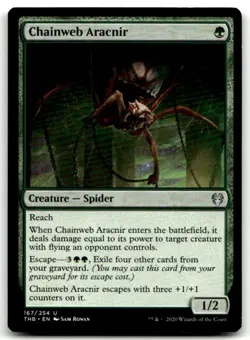 MTG Chainweb Aracnir U Theros Beyond Death 167 LP - Image 1