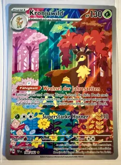 Pokemon Kronjuwild 166/162 Alt Art Gewalten der Zeit Deutsch NM - Image 1