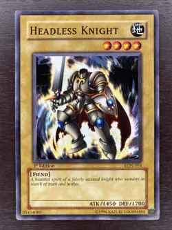 Yu-Gi-Oh! Headless Knight LON-054 1st Edition Rare Near Mint/ Mint - Image 1