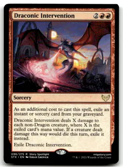 MTG Draconic Intervention R Strixhaven: School of Mages 96 LP - Image 1
