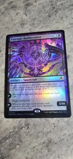 Entropic Battlecruiser Edge of Eternities Foil Artifact Spacecraft MTG LP - Image 1