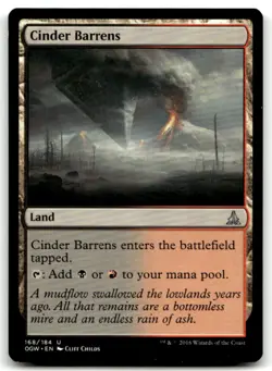 MTG Cinder Barrens U Oath of the Gatewatch 168 LP - Image 1