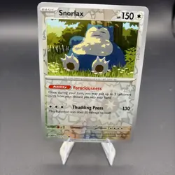 Snorlax 143/165 Uncommon 151 Pokemon Reverse Holo Near Mint - Image 1