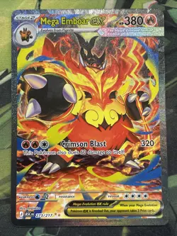 Mega Emboar ex 273/217 SIR Secret Rare Pokemon Ascended Heroes MINT Pack Fresh - Image 1