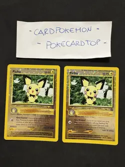 Pokemon Card X2 Pichu 35-Promo-Ita-black Star Wizard-Holo Reverse-Nm/mint! - Image 1