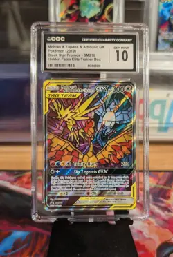 2019 Pokemon Black Star Promo SM210 Moltres & Zapdos & Articuno GX CGC 10 - Image 1