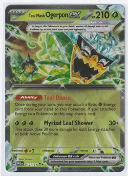 Teal Mask Ogerpon ex 012/131 Pokemon TCG Double Rare Prismatic Evolutions NM - Image 1