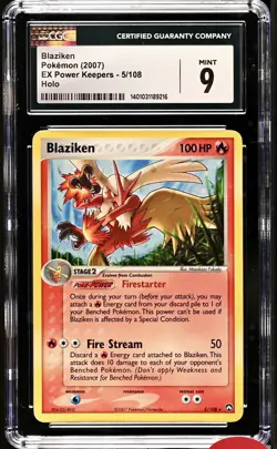 2007 POKEMON EX POWER KEEPERS #5 BLAZIKEN-HOLO CGC 9 MINT - Image 1