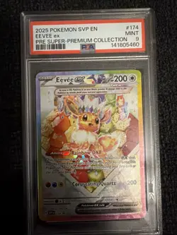 2025 POKEMON SVP EN-SV BLACK STAR PROMO #174 EEVEE EX PSA 9 - Image 1