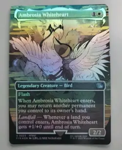 MTG Ambrosia Whiteheart Final Fantasy Foil Borderless Uncommon - Image 2