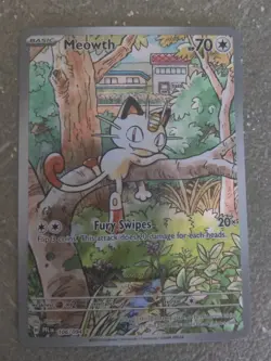 POKEMON PHANTASMAL FLAMES "ILLUSTRATION RARE" MEOWTH #106/094 NRMT - Image 2