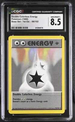 CGC 8.5 - Double Colorless Energy [1st Edition] #96 Pokemon Base Set - Image 1