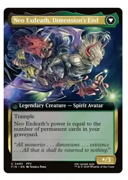 Exdeath, Void Warlock, Extended Art, Final Fantasy, Magic MTG NM - Image 3