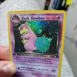 2000 Dark Slowbro Team Rocket Style Holo Pokemon Card (PRXY Fan Display) - Image 2